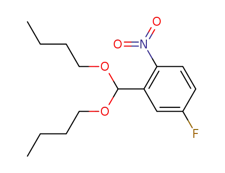Molecular Structure of 603306-58-7 (Benzene, 2-(dibutoxymethyl)-4-fluoro-1-nitro-)