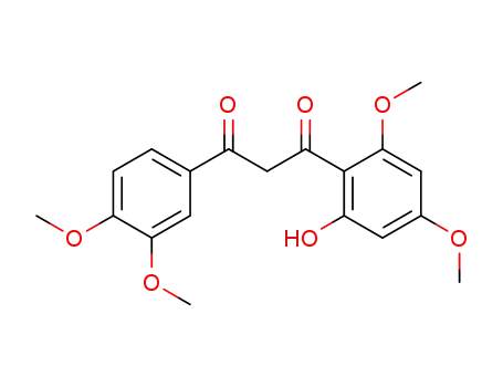 Molecular Structure of 71847-57-9 (1,3-Propanedione,
1-(3,4-dimethoxyphenyl)-3-(2-hydroxy-4,6-dimethoxyphenyl)-)