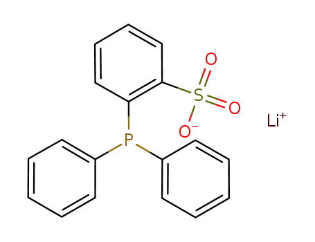 Molecular Structure of 111831-26-6 (Benzenesulfonic acid, 2-(diphenylphosphino)-, lithium salt)