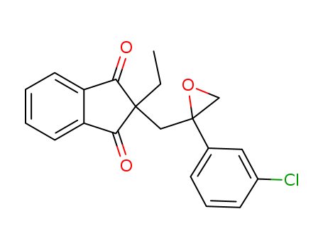 1H-Indene-1,3(2H)-dione,2-[[2-(3-chlorophenyl)-2-oxiranyl]methyl]-2-ethyl-