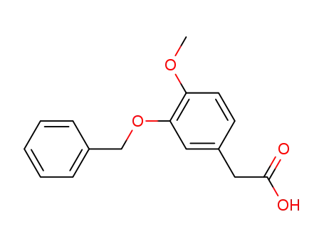 Molecular Structure of 5487-33-2 (Benzeneacetic.acid,4-methoxy-3-(phenylmethoxy)-)