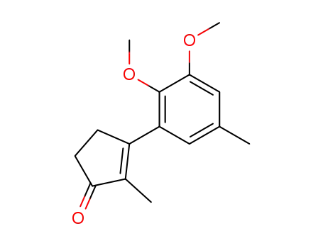 Molecular Structure of 396102-19-5 (2-Cyclopenten-1-one, 3-(2,3-dimethoxy-5-methylphenyl)-2-methyl-)
