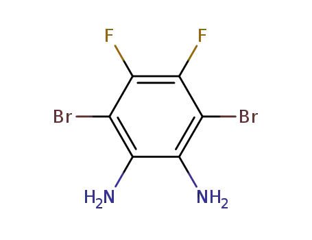 Molecular Structure of 1345627-73-7 (3,6-dibromo-4,5-difluoro-1,2-phenylenediamine)