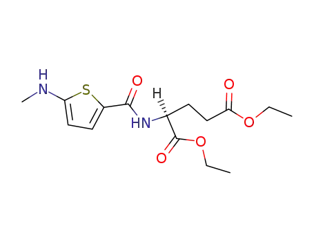 Molecular Structure of 112889-02-8 (Diethyl N-[5-methylamino-2-thenoyl]-L-glutamate)