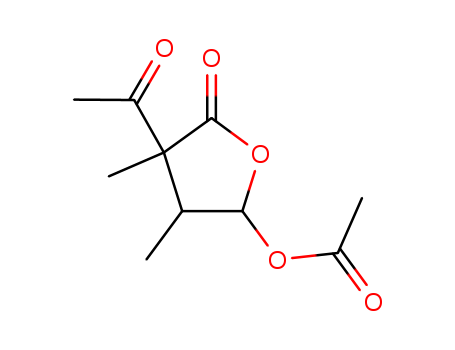 2(3H)-Furanone,3-acetyl-5-(acetyloxy)dihydro-3,4-dimethyl-, (3S,4S,5R)- cas  510-18-9