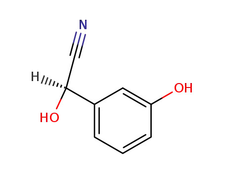 Molecular Structure of 10049-64-6 ((R)-(+)-3-HYDROXYMANDELONITRILE)