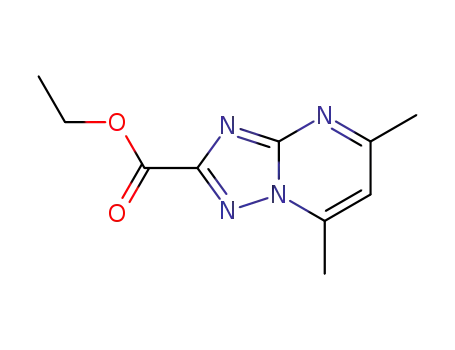 Molecular Structure of 114040-29-8 (ETHYL 5,7-DIMETHYL-[1,2,4]TRIAZOLO[1,5-A]PYRIMIDINE-2-CARBOXYLATE)