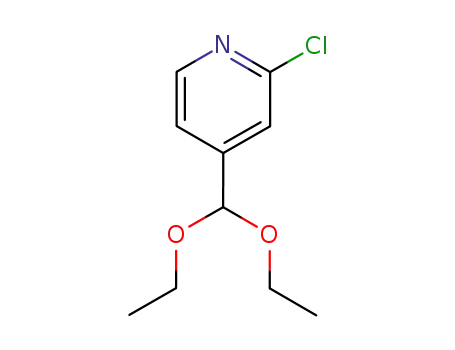 Molecular Structure of 118287-89-1 (2-Chloro-4-diethoxymethyl-pyridine)
