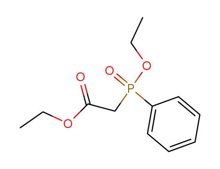 Molecular Structure of 3699-71-6 (Acetic acid, (ethoxyphenylphosphinyl)-, ethyl ester)