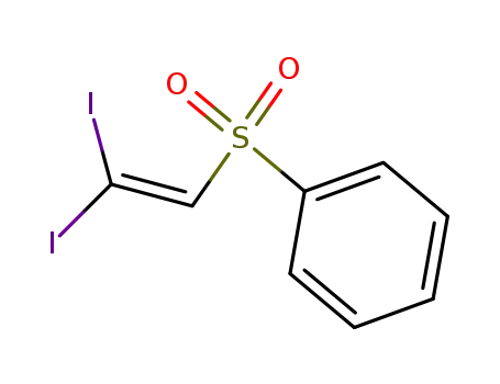 Molecular Structure of 95111-18-5 (Benzene, [(2,2-diiodoethenyl)sulfonyl]-)