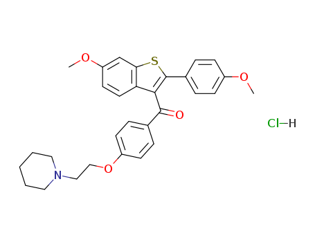 Methanone,[6-methoxy-2-(4-methoxyphenyl)benzo[b]thien-3-yl][4-[2-(1-piperidinyl)ethoxy]phenyl]-,hydrochloride (1:1)