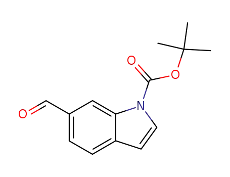 Molecular Structure of 127956-28-9 (TERT-BUTYL 6-FORMYL-1H-INDOLE-1-CARBOXYLATE)