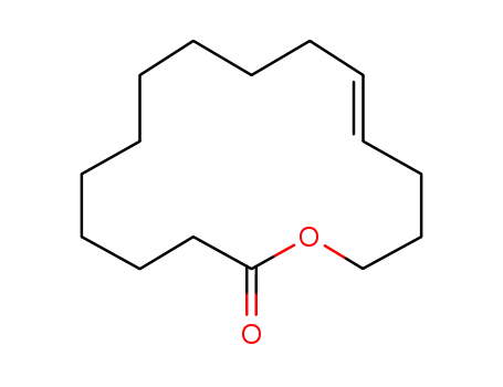 Molecular Structure of 111879-80-2 (A mixture of: (E)-oxacyclohexadec-12-en-2-one (E)-oxacyclohexadec-13-en-2-one a) (Z)-oxacyclohexadec-(12)-en-2-one and b) (Z)-oxacyclohexadec-(13)-en-2-one)
