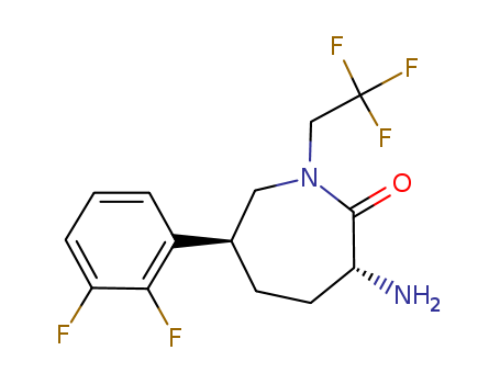 (3R,6S)-3-amino-6-(2,3-difluorophenyl)-1-(2,2,2-trifluoroethyl)azepan-2-one