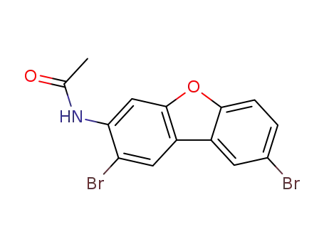 Molecular Structure of 92104-07-9 (<i>N</i>-(2,8-dibromo-dibenzofuran-3-yl)-acetamide)