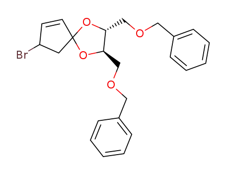 4-bromo-2-cyclopenten-1-one 1,4-di-O-benzyl-D-threitol ketal