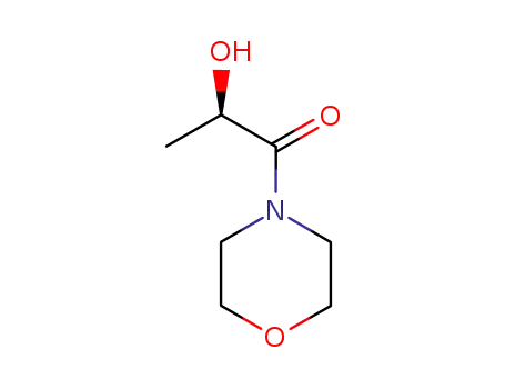 Molecular Structure of 135206-87-0 (Morpholine, 4-[(2R)-2-hydroxy-1-oxopropyl]-)
