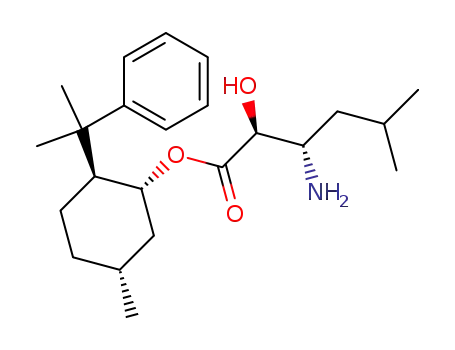 Molecular Structure of 128162-92-5 (8-Phenylmenthyl (2S,3S)-3-Amino-2-hydroxy-5-methyl-hexanoate)