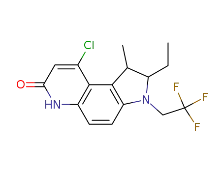 7H-Pyrrolo[3,2-f]quinolin-7-one,
9-chloro-2-ethyl-1,2,3,6-tetrahydro-1-methyl-3-(2,2,2-trifluoroethyl)-
