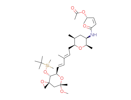 Acetic acid (Z)-(S)-3-((2R,3R,5S,6S)-6-{(2E,4E)-5-[(3R,4R,5R,7S)-4-(tert-butyl-dimethyl-silanyloxy)-7-methoxy-7-methyl-1,6-dioxa-spiro[2.5]oct-5-yl]-3-methyl-penta-2,4-dienyl}-2,5-dimethyl-tetrahydro-pyran-3-ylcarbamoyl)-1-methyl-allyl ester