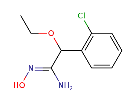 Molecular Structure of 33954-75-5 (2-(2-Chlorophenyl)-2-ethoxy-N1-hydroxyacetamidine)