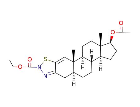 17β-acetoxy-2'-(ethoxycarbonyl)-2'H-5α-androst-1-eno<3,2-d><1,2,3>thiadiazole