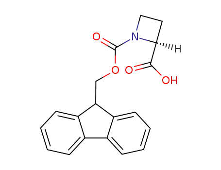 Molecular Structure of 374791-02-3 ((R)-N-FMOC-AZETIDINE-2-CARBOXYLIC ACID, 95%, (98% E.E.))