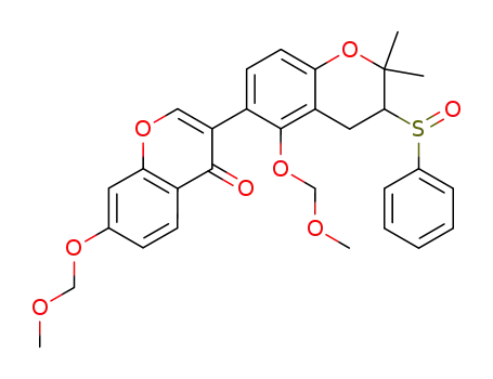 3-(5-methoxymethoxy-2,2-dimethyl-3-phenylsulphinylchroman-6-yl)-7-methoxymethoxy-4H-benzo<b>pyran-4-one
