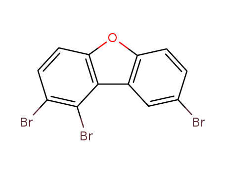 Molecular Structure of 84761-81-9 (1,2,8-TRIBROMODIBENZOFURAN)