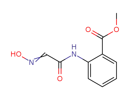 Molecular Structure of 63016-87-5 (METHYL 2-{[(2E)-2-(HYDROXYIMINO)ETHANOYL]AMINO}BENZOATE)