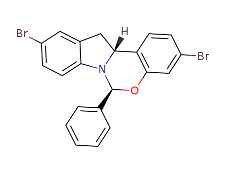 (6S,12aR)-3,10-dibromo-6-phenyl-12,12a-dihydro-6H-benzo-[5,6][1,3]oxazino[3,4-a]indole