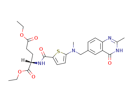 L-Glutamic acid,N-[[5-[[(3,4-dihydro-2-methyl-4-oxo-6-quinazolinyl)methyl]methylamino]-2-thienyl]carbonyl]-,1,5-diethyl ester