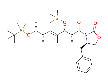 (R)-4-benzyl-3-((2R,3R,6S,7R,E)-7-(((tert-butyl)dimethylsilyl)oxy)-2,4,6-trimethyl-3-((trimethylsilyl)oxy)oct-4-enoyl)oxazolidin-2-one