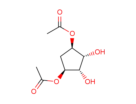 Molecular Structure of 115420-61-6 (3α,5α-diacetoxy-1β,2β-cyclopentanediol)