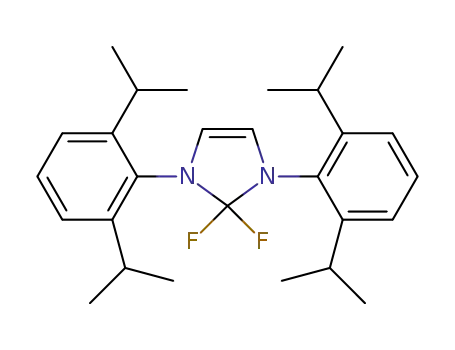Molecular Structure of 1314657-40-3 (1,3-Bis(2,6-diisopropylphenyl)-2,2-difluoro-2,3-dihydro-1H-imidazole)