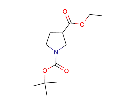 Molecular Structure of 170844-49-2 (Ethyl 1-Boc-3-pyrrolidinecarboxylate)