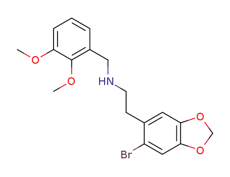 Molecular Structure of 113557-35-0 (2-bromo-N-(2,3-dimethoxybenzyl)-4,5-methylenedioxyphenethylamine)