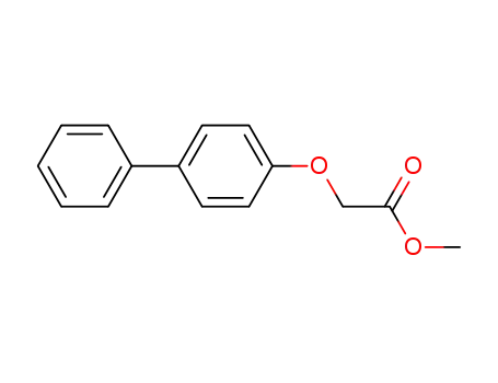 Molecular Structure of 54334-73-5 (Acetic acid, ([1,1'-biphenyl]-4-yloxy)-, methyl ester)