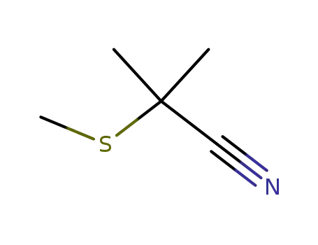Molecular Structure of 10074-86-9 (2-methyl-2-(methylsulfanyl)propanenitrile)