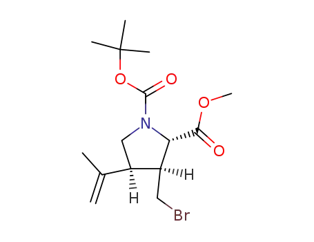 (2S,3S,4S)-3-bromomethyl-4-isopropenylpyrrolidine-1,2-dicarboxylic acid 1-tert-butyl ester 2-methyl ester