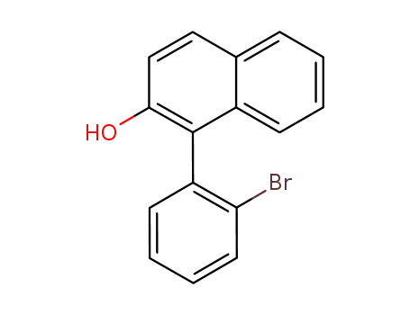 Molecular Structure of 142095-77-0 (2-Naphthalenol, 1-(2-bromophenyl)-)