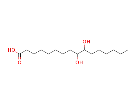 Molecular Structure of 29242-09-9 (9,10-dihydroxyhexadecanoic acid)