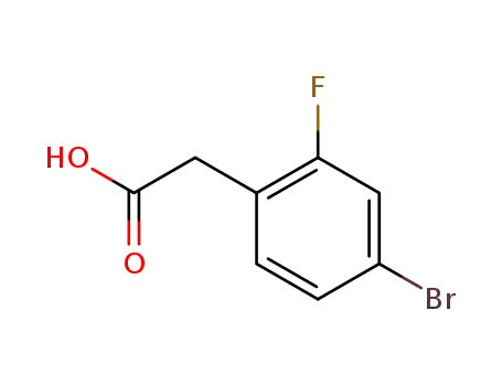 Molecular Structure of 114897-92-6 (4-Bromo-2-fluorophenylacetic acid)