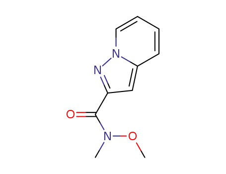 Molecular Structure of 936546-67-7 (pyrazolo[1,5-a]pyridine-2-carboxylic acid methoxy(methyl)amide)