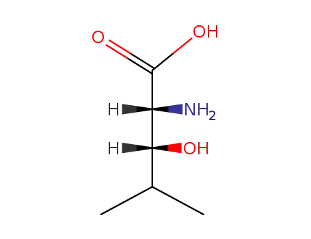 Molecular Structure of 10148-71-7 ((2S,3R)-(+)-2-Amino-3-hydroxy-4-methylpentanoic acid)