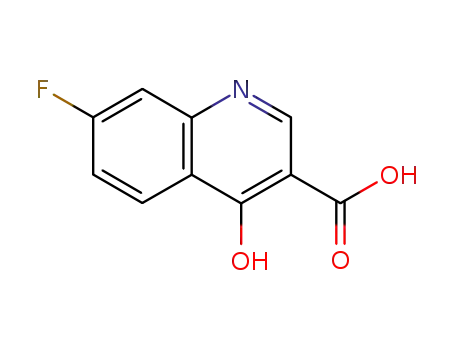Molecular Structure of 63463-20-7 (3-Quinolinecarboxylicacid,7-fluoro-4-hydroxy-(9CI))