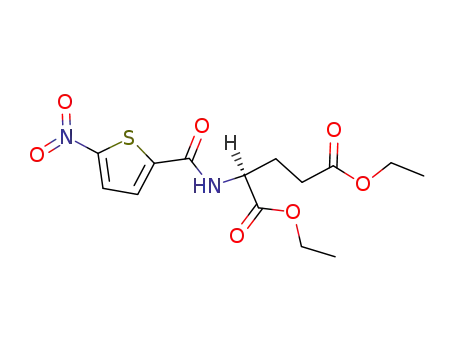 Molecular Structure of 106585-64-2 (N-(5-nitro-2-thiophenecarbonyl)-L-glutamic acid diethyl ester)