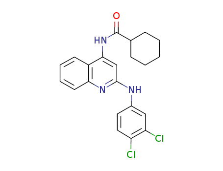 Cyclohexanecarboxamide, N-[2-[(3,4-dichlorophenyl)amino]-4-quinolinyl]-