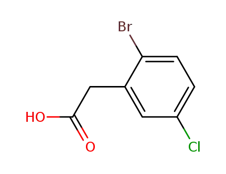 Molecular Structure of 81682-38-4 (2-Bromo-5-chlorophenylacetic acid)