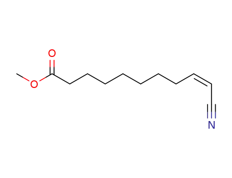 Molecular Structure of 173602-45-4 (methyl (Z)-10-cyano-9-decenoate)
